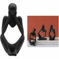 Miniatyrbillede 4 af 5: The Pens Statue, Resin Pens Skulptur Abstrakt Statue Moderne Karakter Figurer Hjem Indretning Kontor Skrivebord Ornament Fødselsdagsgaver Sort