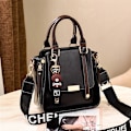 Miniatyrbillede 2 af 5: Kvinder PU Læder Taske Pung Skuldertaske Tote Messenger Satchel Cross Body,1p