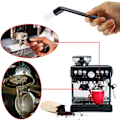Miniatyrbillede 5 af 5: Rensebørste til bryggegruppe på espressomaskine (6 stk.) (6 stk. stive børstehår)