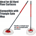 Miniatyrbilde 4 av 5: 3-pakks mopphode kompatibel med O Cedar Easywring Spin Mop - mikrofiber dyprengjøring, maskinvaskbar og enkel å bytte