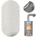 Miniatyrbilde 1 av 5: 5 stk. Ovnsrørpakninger, Motstår Ekstreme Temperaturer, Passer til Ovnsrørklaffer og Inspeksjonsluker, for å Forhindre Røyklekkasje, 155*2mm