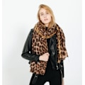 Miniatyrbilde 5 av 5: Dames Vintervarm Kåpe i Kashmir Pashmina Sjal Wrap Leopard Trykt Lang Sjal Halsvarmer