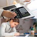 Miniatyrbillede 5 af 5: Skrivebordslommeregner med sletbar LCD-skrivetablet, 12-cifret bas