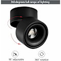 Miniatyrbilde 4 av 5: Takspotter 12W LED Takspotter Taklampe, justerbar lampehusvinkel, lampespotter, takspotter, taklampe, justerbare takspotter, LED takbelysning, 10x1