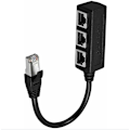 Miniatyrbillede 2 af 5: Ethernet Rj45 Splitter-kabel, Ethernet LAN-netværksforlængerkabeladapter Rj45 han til 3 hun Splitter til Super Cat5 Cat5E Cat6 Cat7 LAN Ethernet-stikadapter