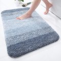 Miniatyrbillede 1 af 5: Luksus bademåtte, super blød og absorberende mikrofiber bademåtte, skridsikker plys bademåtte, vaskbar og tørretumbler sikker, bademåtte til badeværelsesgulv, badekar og brusebad, 50 * 80CM, blå og hvid farvegradient