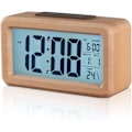 Miniatyrbild 1 av 5: Digital väckarklocka, Sängbordsklocka, Trä Digital Väckarklocka, LED Digital Klocka, Digital Klocka LED Väckarklocka Digital Klocka med Tid, Datum, Temperatur