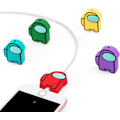 Miniatyrbild 1 av 5: Söt kabelskydd för iPhone-laddare, 5 st tecknade anime-laddningsskydd, actionfigurer kabelkompisar, kompatibel med iPhone iPad-laddarkabel på