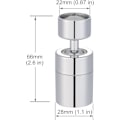 Miniatyrbillede 3 af 5: Solid Messing Vandhane Luftblandere Bred Vinkel Dobbelt Funktion 360 Graders Rotation