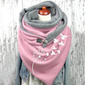 Miniatyrbilde 3 av 3: Dameskjerf Mote Chic Sjal Sjal Sjal Dame Wrap Sjal Sjal Ensfarget Varmt Sjal Retro Høst Vinter Varmt Sjal Casual, rosa, 160*4