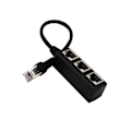 Miniatyrbild 1 av 5: Ethernet Förlängningskabel Adapter Nätverksadapter Ethernet Splitter, RJ45 1 till 3 Kabeladapter, Plug and Play för Router TV Box
