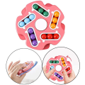Miniatyrbilde 2 av 5: Magisk bønnekube spinnerleke, stressavlastende gaver Fidget-puslespill for voksne barn, angstlindrende lærings- og utdanningleker, dobbel flip håndholdt puslespill kubeleker (rosa)
