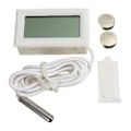 Miniatyrbild 5 av 5: Digital LCD-termometer Temperaturmonitor med extern sond för kylskåp frys frys akvarium - Vit