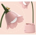 Miniatyrbillede 4 af 4: Børns LED-skrivebordslampe, USB-genopladelig blomstfugl-bordlampe, læselampe med justerbart lys og berøringssensor, (lyserød) 15x12,5x39cm