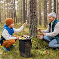 Pikkukuva 3 / 5: Sienestyskassi, Verkkokeräilykassi, Kokoontaittuva Keräilykassi, Kokoontaittuva Sadonkorjuukassi Hedelmien Poimimiseen (Musta)