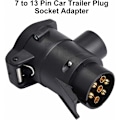 Miniatyrbillede 5 af 5: 7 til 13 stift bil trailer adapter stik stik konverter campingvogn con
