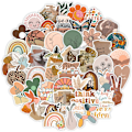 Miniatyrbild 1 av 5: 50 st Boho Estetiska Stickers Minimalistisk Abstrakt Linjekonst Dekor för Vattenflaska