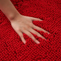 Miniatyrbild 2 av 4: Badrumsmattor Entrématta för Dusch Absorberande Chenilletyg Mjuk Duschmatta Halksäker Mjuk Bekväm Mikrofiber WC Toalett Badkar 40x60cm Röd