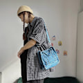 Miniatyrbillede 5 af 5: Kvinder Denim Håndtaske Skulder Dame Crossbody Taske Tote Messenger Satchel Pung, 1 stk