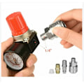 Miniatyrbillede 5 af 5: 1 stk. Tryklufttrykreduktionsventil, 1/4 Trykreduktionsventil, 4-huls trykregulator med manometer, kompressor