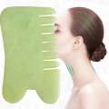 Pikkukuva 1 / 5: Jade Gua Sha -raaputus- ja hierontatyökalu, käsintehty jade-gua sha -levy