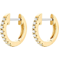 Miniatyrbillede 4 af 5: Forgyldte Cubic Zirconia Manchet Øreringe Stud