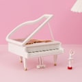 Miniatyrbillede 2 af 5: 1 pakke dansende pige klaver musikboks spinning ballet urværk mus