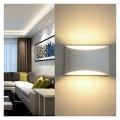 Miniatyrbilde 2 av 4: LED innendørs vegglampe 7W hvit moderne vegglampe, utendørs vegglamper, opp ned spotlampe for stue soverom hall trapp, hvit 3000k