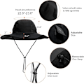 Pikkukuva 4 / 5: Naisten Talvi Vedenpitävä Bucket Hat Lämmin Fleece Vuorattu Sadehattu UPF50+ Miesten Ulkoiluseikkailu Tutkimus Vaellus Safari Hattu