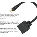 Pikkukuva 2 / 3: RJ45-jakaja, 1-2 portin RJ45-verkko Ethernet-sovitinjakaja, CAT8-verkkojohdon jakajasovitin kotitoimistoon