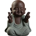 Pikkukuva 1 / 5: Pieni söpö keraaminen Buddha-patsas, luostarilaisen hahmo