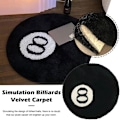 Miniatyrbilde 3 av 5: Simulering 8 Ball Biljard Teppe - Sklisikker Gulvmatte - Baderomsmatte for Barn