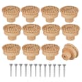 12-pack bohemiska runda rottingknoppar handgjorda knoppar