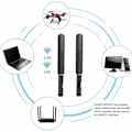 Miniatyrbillede 4 af 5: 2x8dBi 2.4/5/5.8GHz Dual Band WiFi RP-SMA Antenne + 2xU.FL/IPEX til RP SMA Hun Pigtail Kabel til Mini PCIe Kort Trådløse Routere PC Repeater Skrivebord