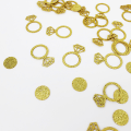Miniatyrbillede 2 af 4: Guld bryllup bordkonfetti, I Do forlovelsesfest bordspredning,