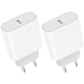 Miniatyrbild 1 av 5: USB-C-kontakt, 2-pack 20W snabbladdare för iPhone 15/14, Galaxy, Pixel, USBC Typ C väggströmadapter