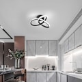 Miniatyrbilde 2 av 5: LED-taklysestake, moderne LED-taklampe, svart C