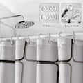 Miniatyrbillede 3 af 5: Mildew Proof Bruseforhæng, Maskinvaskbar Antibakteriel Vandtæt Polyester Stof Bruseforhæng, Semi-Sheer Badeværelse Gardiner med 12 Kroge, W