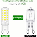 Miniatyrbilde 3 av 5: G9 LED-lyspærer, 5W tilsvarende 50W halogenlampe, kald hvit 60