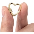 Miniatyrbilde 3 av 4: 10 stk. Hjerteformet skrue låseklips i messing, hule koblingsklips i 18k gull