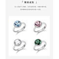 Miniatyrbild 5 av 5: 925 Sterling Silver Cherry Ring Cubic Zirconia Grenar Ring för Kvinnor Storlek 9