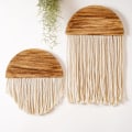 Miniatyrbilde 5 av 5: Tretre sirkelformet Macrame veggteppe, Boho-dekor for L