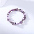 Naturlig Ametyst Gem Armbånd Uregelmæssig Elastisk Knust Sten Bra