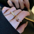 Miniatyrbillede 2 af 5: 2 stk. Justerbar Åben Hjerte Ring Konstellation Måned Bånd