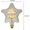 Pikkukuva 2 / 5: Vintage LED-lamppu 3 W - 2200 K - lämmin keltainen - E27 (tähti)