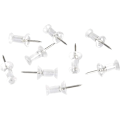 Miniatyrbild 1 av 2: Amazon Basics Push Pins Tacks, Klar plast huvud, Stålspets, 100-pack
