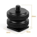 Miniatyrbillede 3 af 5: 1/4 tommer dobbelt møtrik stativmonteringsskrue til flash-kamerahotsko-adapter