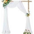 Miniatyrbild 1 av 5: 1 st vit tygpanel för bröllopsbåge - 70*300cm - Chiffontyg