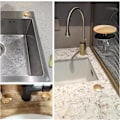 Miniatyrbild 3 av 4: St Faucet Hålskydd, 5cm Rostfritt Stål Faucet Hålskydd, Bra Tätning Diskbänk Faucet Hålplugg för Läckageförebyggande (Guld)