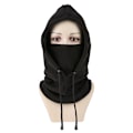 Miniatyrbilde 3 av 3: Multifunksjonell Vinter Fleece Balaclava – Hatt + Halsduk + Halsvarmer for Menn og Kvinner – Klær for Ekstrem Kulde, Svart, One Size